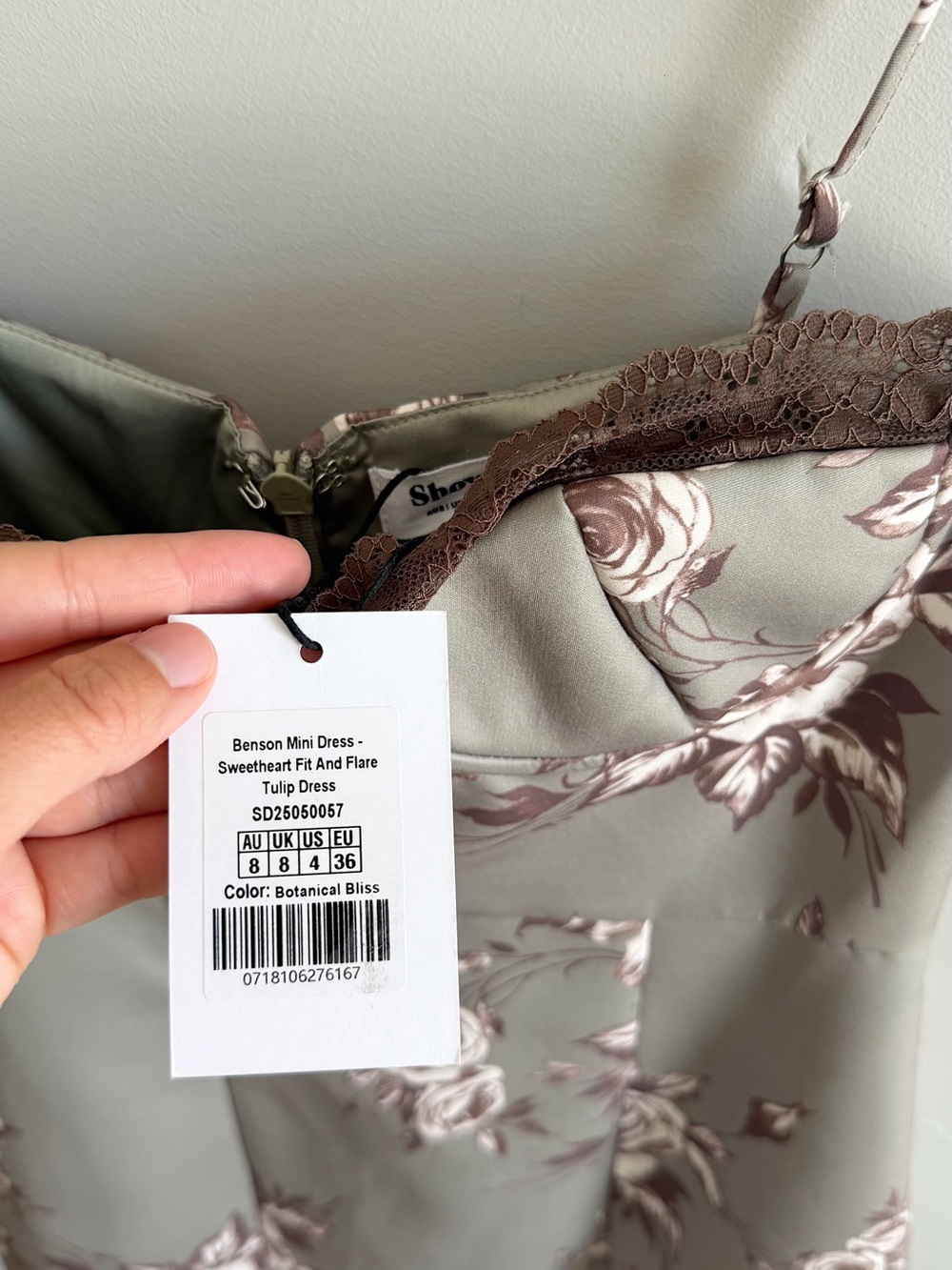 Showpo Sweetheart Fit & Flare Tulip Mini Dress in Botanical Bliss - Picture 11 of 13